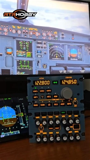 A111 RMP/ACP panel backlight in action #rtrhobby #aviation #flightsim #msfs2020 #flightsimcommunity