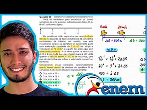 ENEM 2020 - You were hired to synchronize the four traffic lights on an avenue, indicated by