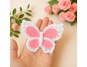 Crochet Butterfly Applique Pattern: Lace Edged Wings (PDF Download - Etsy