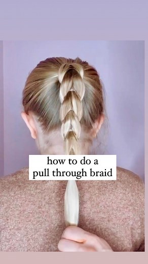 Audrey McClelland | PULL THROUGH BRAID HAIR TUTORIAL ❤️ Here is how to do a pull through braid. This is such an easy hairstyle to do, and it really does look... | Instagram