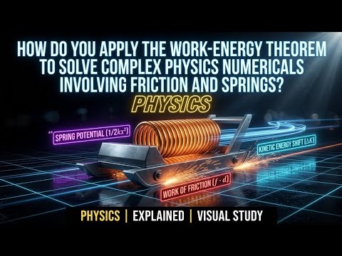 Master Work-Energy Theorem and Spring Friction Numericals Step by Step | Physics