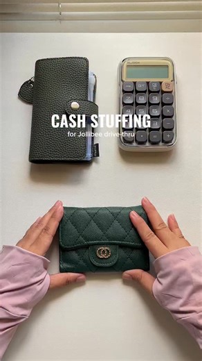Yesterday’s cash stuffing moment before our Jollibee drive-thru dinner ❤️ #cashstuffing #budgeting #asmr | Matchabudgets