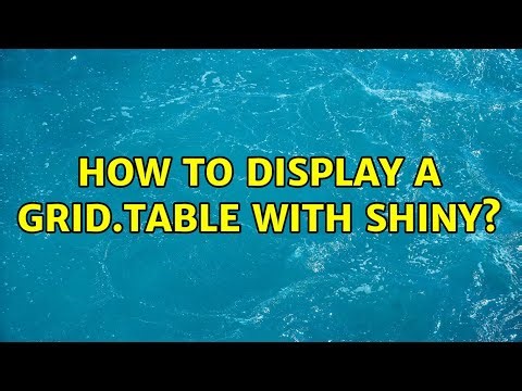 How to display a grid.table with Shiny?