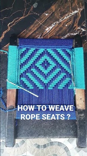 How to weave a stool / chair with ropes of different colors / How to weave rope seats / pida / Munda