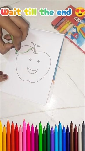 How to Color an Apple 🍎 | Beginner Friendly Drawing #drawing #howtodraw