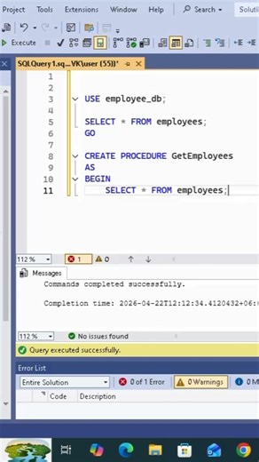 SQL Stored Procedure #coding #windows #sql #storedprocedure #sqlquestions #sqlforbeginners #sqltips