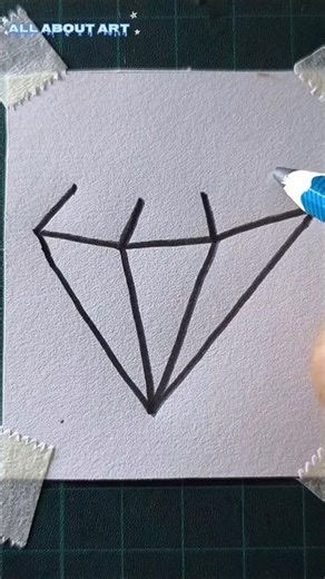 how to draw a diamond for beginners