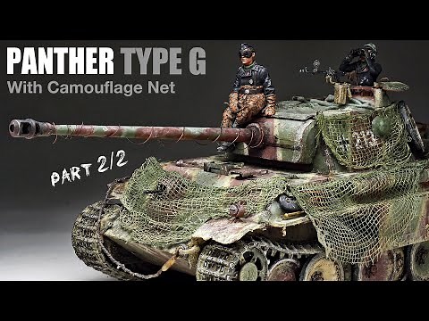 Panther Type G with Camo Net - Part 2 - 1/35 Tamiya - Tank Model - [ Painting - weathering ]