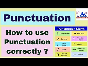 learn PUNCTUATION in few minutes | use PUNCTUATION correctly in English with examples| Punctuation