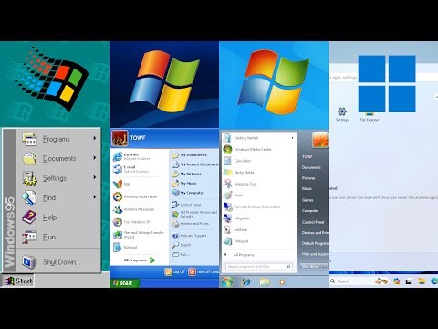 Evolution of the Windows Start Menu (1995 - 2021)