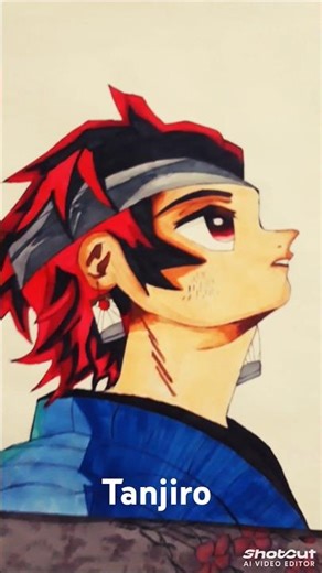 Tanjiro kamado from demon slayer final selection #animedrawing