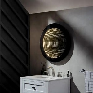 [Hot Item] LED Infinity Bathroom 3D Tunnel Bathroom Mirror Decorative Dance Floor Infinity Mirror LED Bathroom One Way Mirror