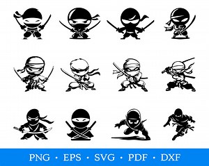 Ninja SVG, Cute Ninja PNG, Ninja Kids Cut Files Bundle, Ninja Clipart, Ninja Warrior Svg, Ninja Poses SVG, Ninja With Katana Svg, Easy Cut - Etsy Australia