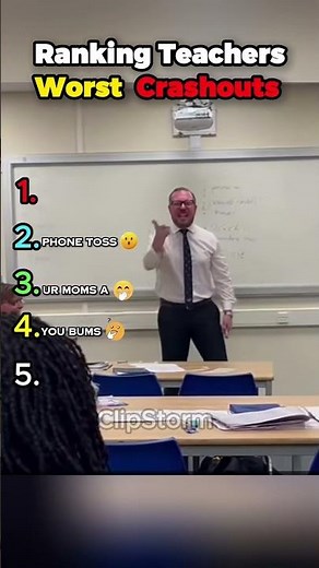 Ranking Teachers' Worst Crashouts 😡