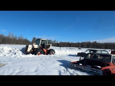 Case 2470 Plowing Some Snow