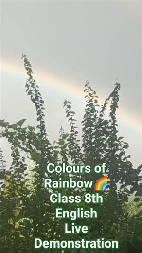 COLOURS OF RAINBOW🌈English CLASS 8th... live demonstrations