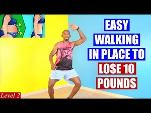 20-Minute EASY WALK IN PLACE WORKOUT to Lose Stubborn Fat