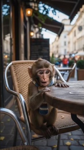 The monkey and his coffee #Monkey #Coffee #Animal #Funny #Cute