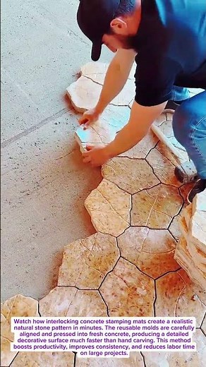 Concrete Stamping Trick Looks Like Magic!