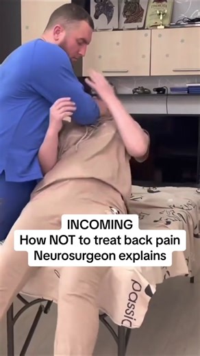 How NOT to fix back pain. #chiropractor #spine #backpain #spine #backpainrelief #neckpain #neurosurgeon #spinesurgeon #spinesurgery