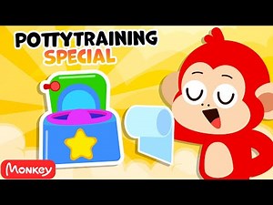 Potty Song 🚽 Potty Training with Monkey 👶 Potty Songs for Toddlers ️🎵 Monkey Junior Play & Learn