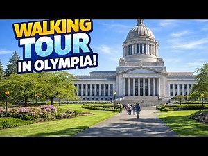 Olympia Capital City Beautiful Virtual Walking Tour Thorough Downtown and Capitol Facilities 4K