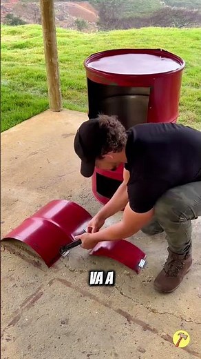 🤯 Like when you build a luxury grill out of an old barrel! #construction #diy #tips