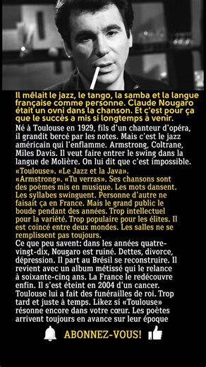 Claude Nougaro: Le poète de Toulouse que la France a mis trop longtemps à reconnaître