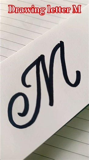 drawing letter M for beginners... #calligraphy #handmade