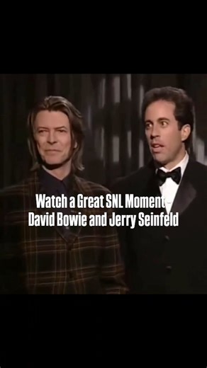 David Bowie 🐦collector on Instagram: "SNL Moment - David Bowie and Jerry Seinfeld. #davidbowie #bowie #SNL"