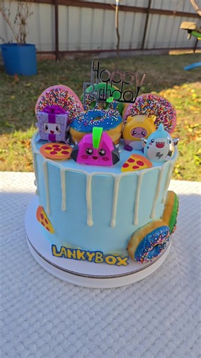 LankyBox cake 🩵🍩🍕 #lankyboxcake#lankybox#cake#cakedecoration#cake | cake