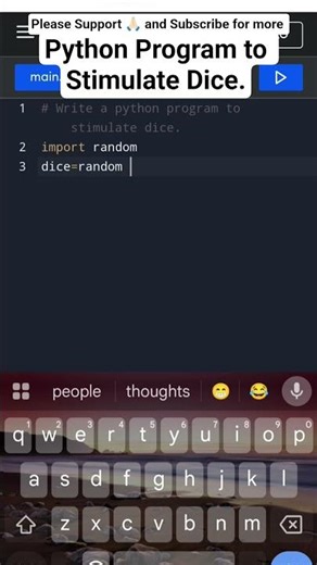 Python program to Stimulate Dice. | [Python for Beginners]