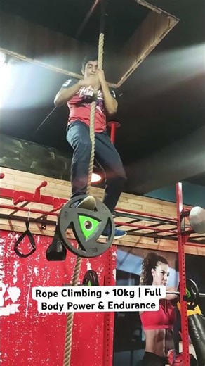 How to Climb Rope with 10kg Weight | Extreme Workout Challeng
