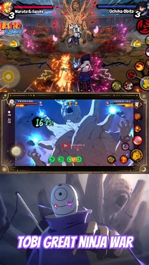 Naruto Mobile Vs Naruto Mobile Fighter Pixel | Tobi Great Ninja War #narutomobile #naruto #shorts
