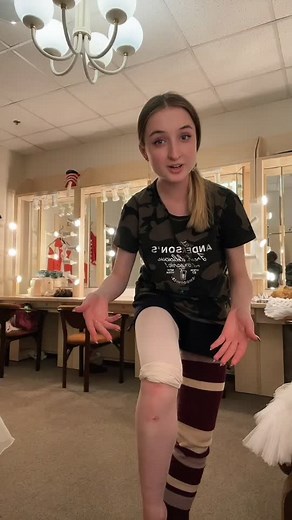 Putting on a Tutu Skirt in a Dressing Room