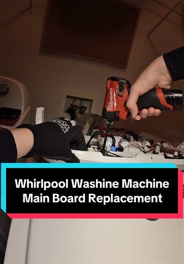 Replacing the main control board in a whirlpool washing machine 🫡🇺🇸 #appliancerepair #appliances #repairman #repair #milwaukee #milwaukee #kleintools #washingmachine #whirlpool