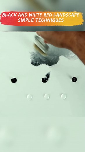 50K views · 1.6K reactions | Acrylic Landscape using 3 Colors Only - Black ,White and Red !! #raygrimesfineart #acrylics #abstract #painting #landscape | Ray Grimes Fine Art | Facebook