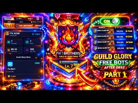 Finally guild glory free bot website reveal🤩 | HOW TO MAKE GUILD GLORY BOT FF 🤯| guild glory bot |🥳