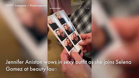 Jennifer Aniston Wows In Sexy Outfit As She Joins Selena Gomez At Beauty Launch