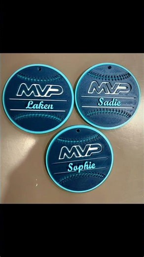 softball #mvp Bag Tags #3dprinting