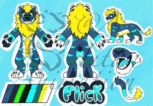 Lion Fursona Refrence Sheet (PSD) - Etsy