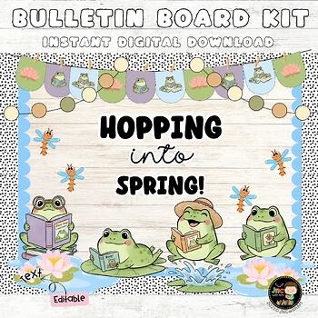 Spring Frog Bulletin Board Kit – Hopping Into Spring Classroom Decor