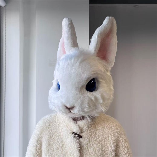 Realistic Rabbit Head Mask – Handmade Animal Cosplay Mask - Etsy