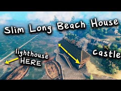 Slim Long Beach House | VALHEIM