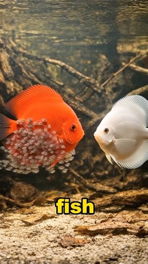 Discus fish will take care of each other’s fry #fyp#animals#funny#discusfish
