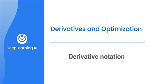 Derivatives and their notation