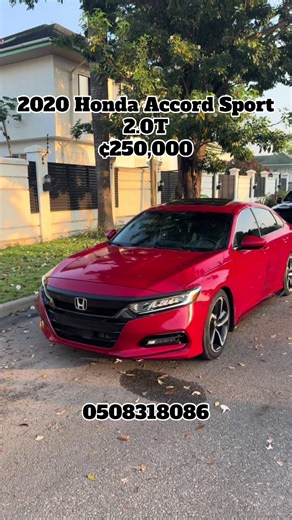 2020 Honda Accord Sport 2.0T ¢250,000 Keyless entry/Start Sunroof Partial leather seats Touch infotainment system Rear view camera Cleared in 2024 No faults