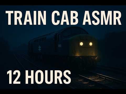 🚅12 Hours Class 40 Diesel Locomotive Journey Cab Sound ⬛ Black Screen Train ASMR for Sleep 💤