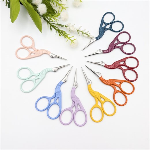 Colorful Stork Embroidery Scissors: Sharp Stainless Steel Craft Scissors - Etsy