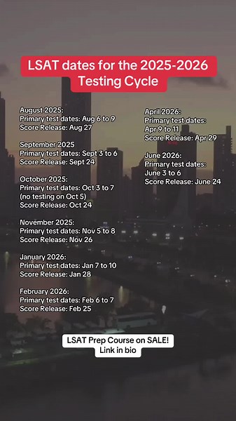 Fechas Clave del LSAT 2025-2026